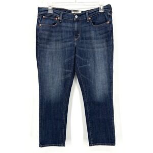 Levi's Boyfriend Jeans Size 31 Women's Dark Wash Stretch‎ Denim Casual Mid Rise